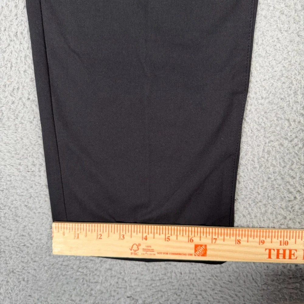 Haggar Pants Mens 36x29 Black Slim Fit Flat Front Casual Slacks Trousers Stretch